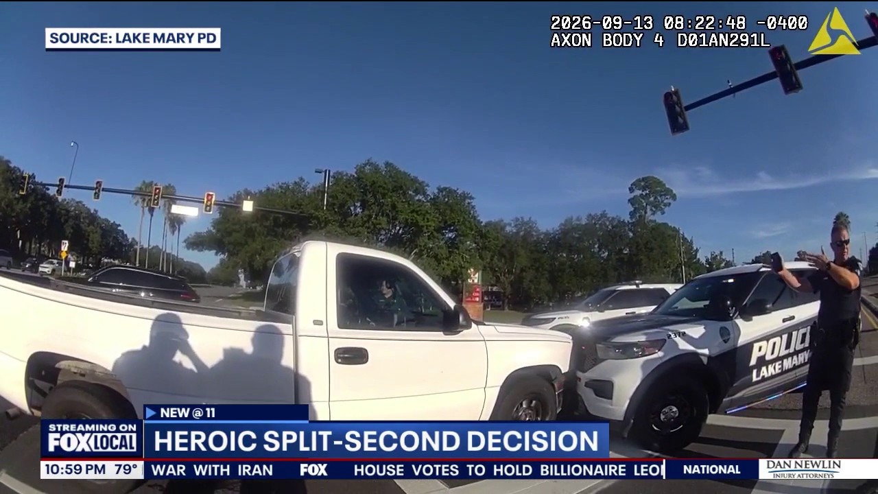 New video shows Lake Mary officer's patrol car stopping runaway truck