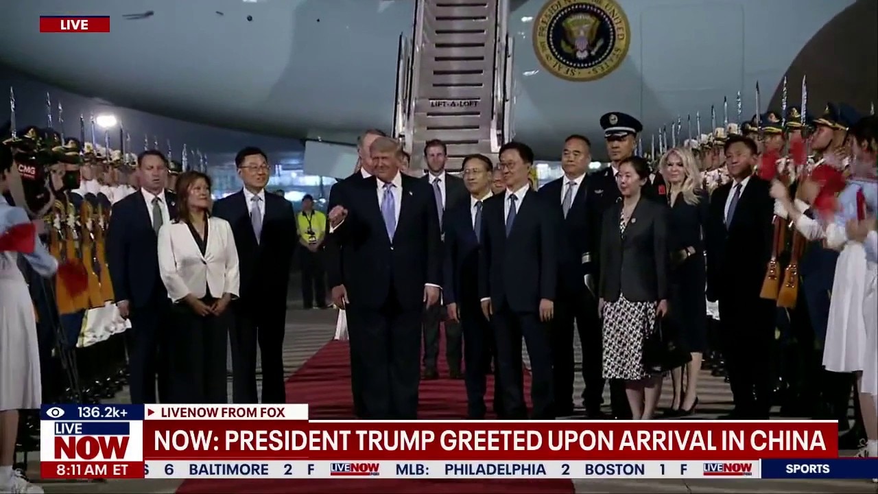 President Trump arrives in China 