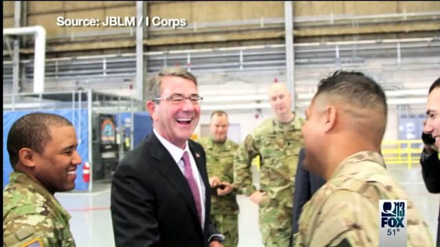 Defense Secretary Ash Carter visited JBLM
