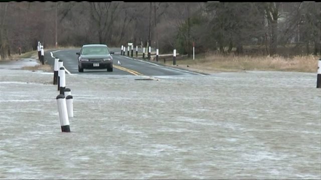 Rising water causing problems for motorists in Saukville
