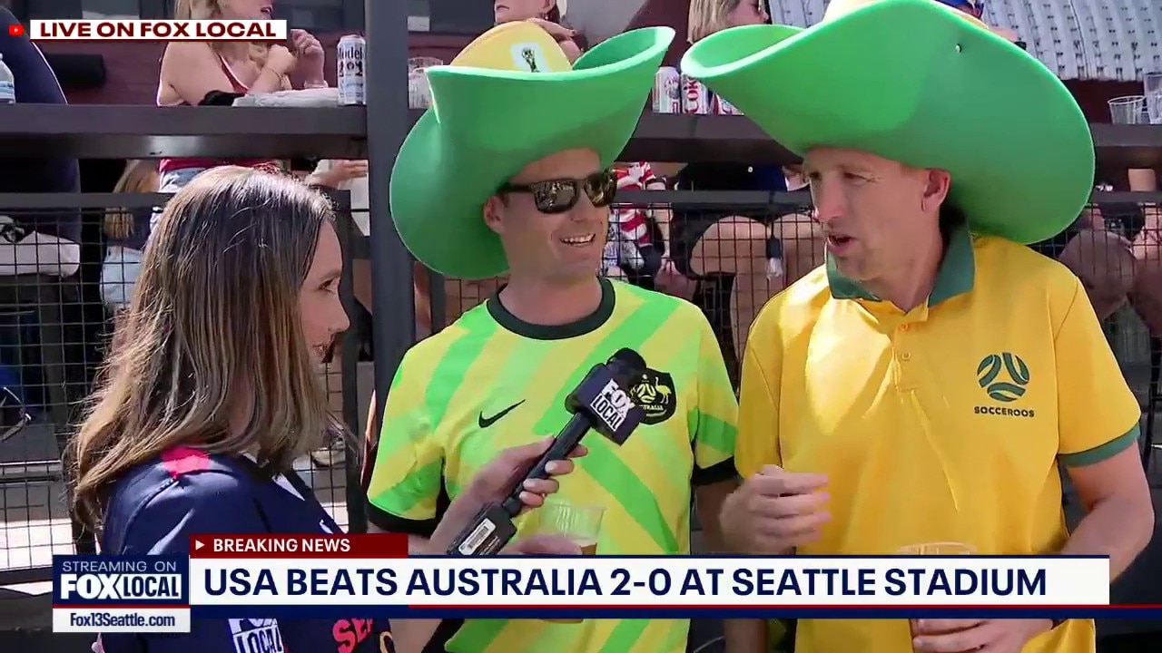 Australian fans after World Cup match in Seattle