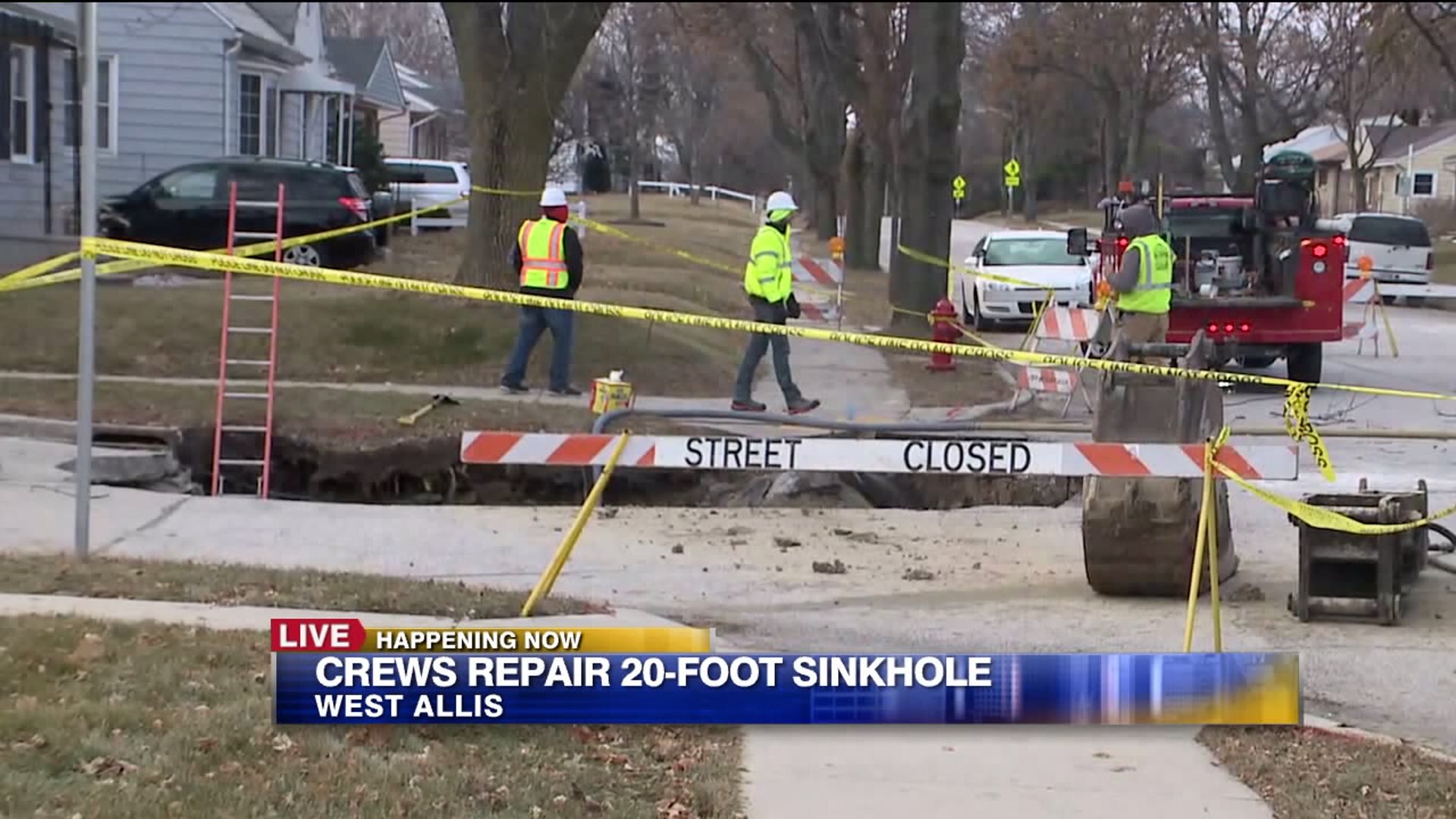 Large sinkhole in West Allis