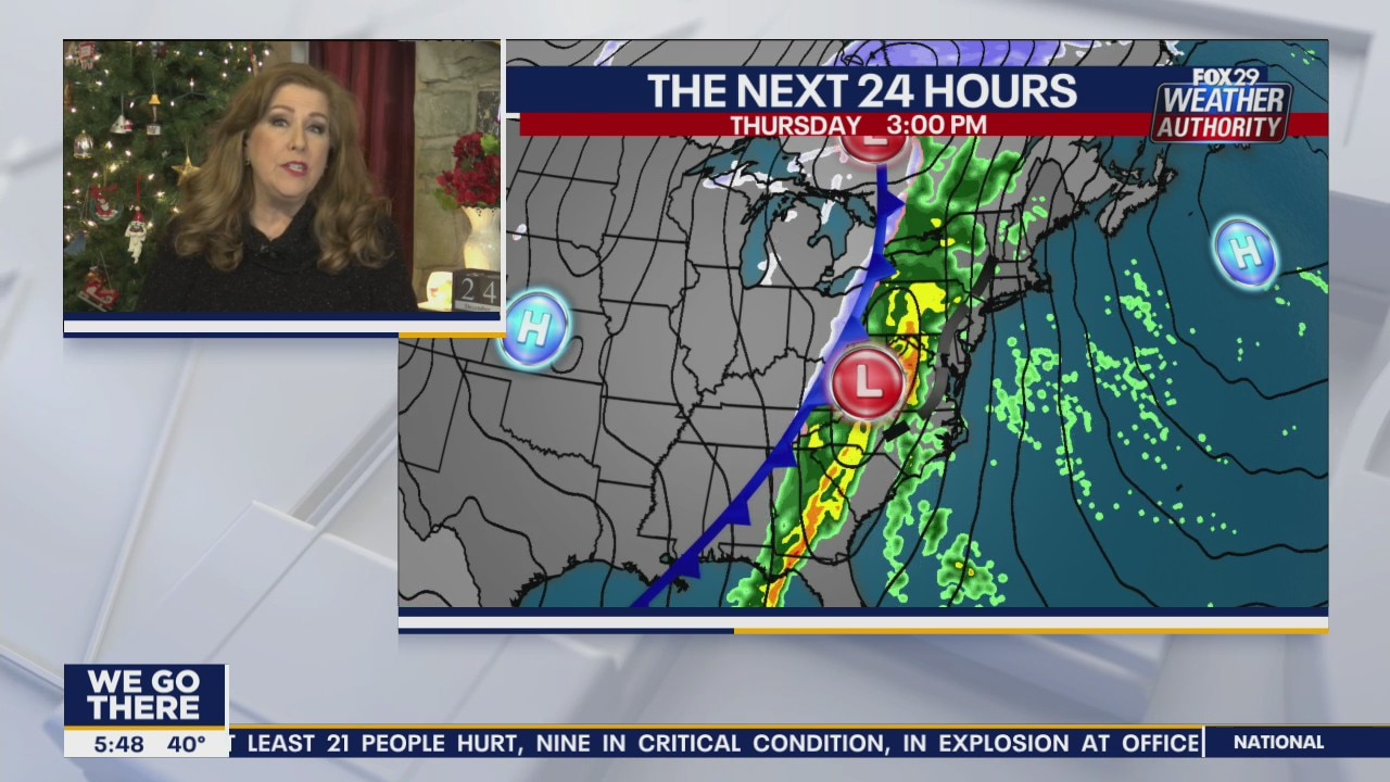 Weather Authority: Wet and windy Christmas Eve slated for region