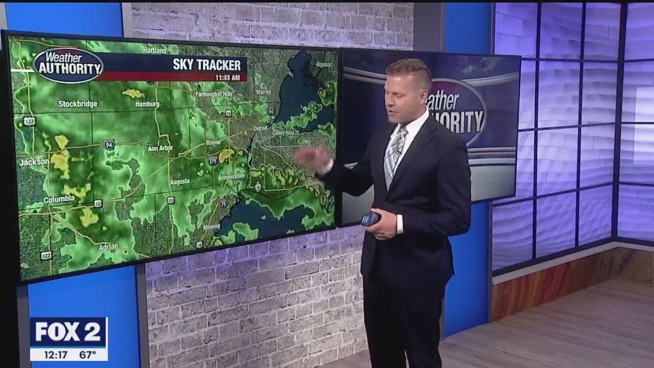 More showers in today's forecast, less storms