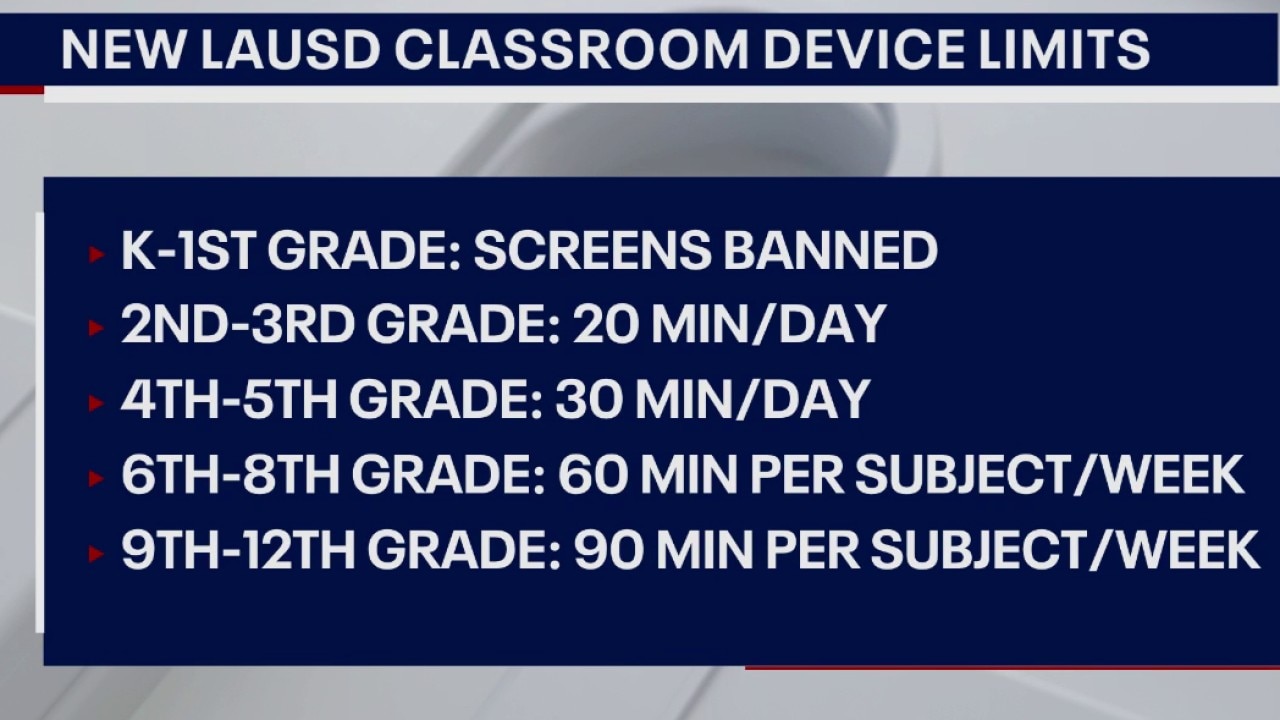 LA Unified bans screens for youngest students, limits classroom tech through high school