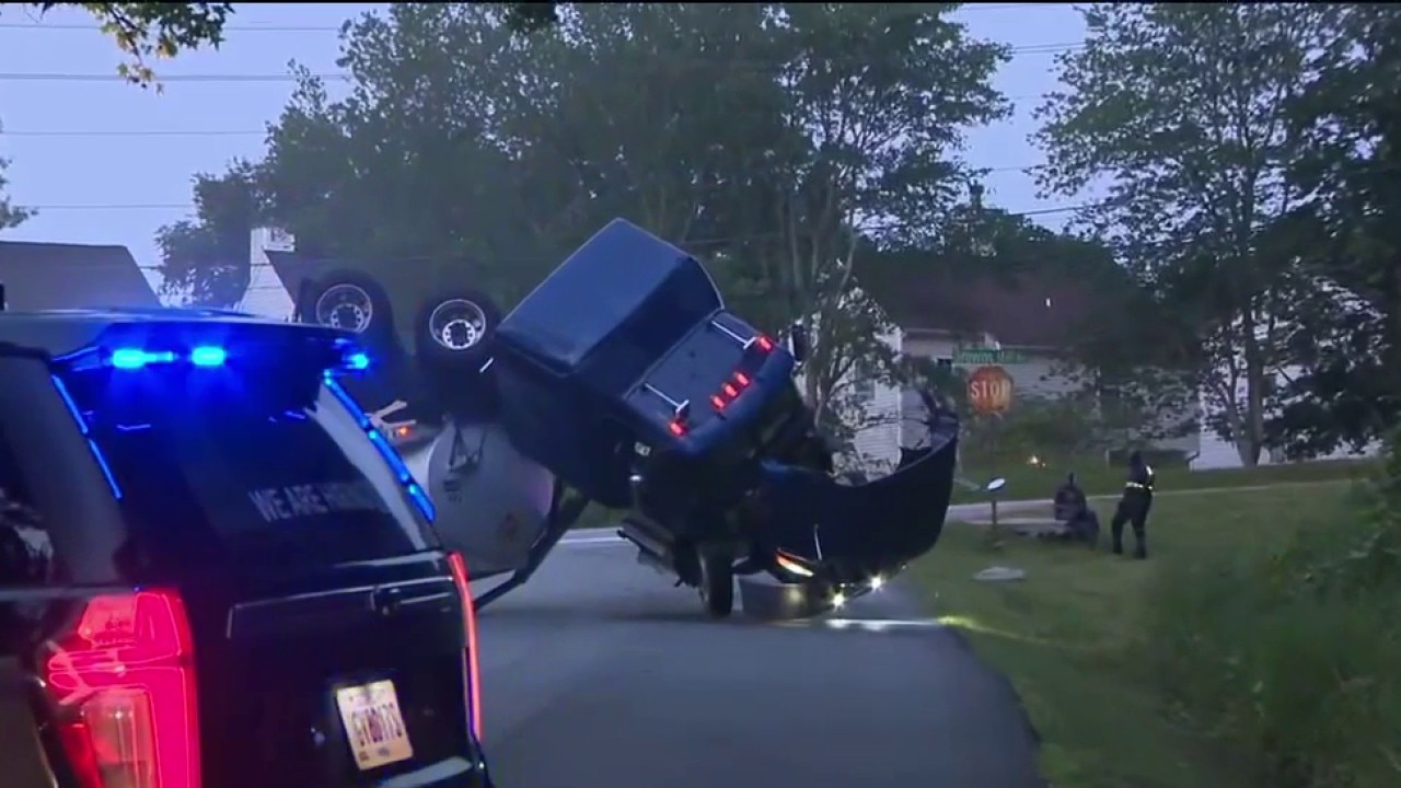Tanker carrying fuel overturns in DeKalb County