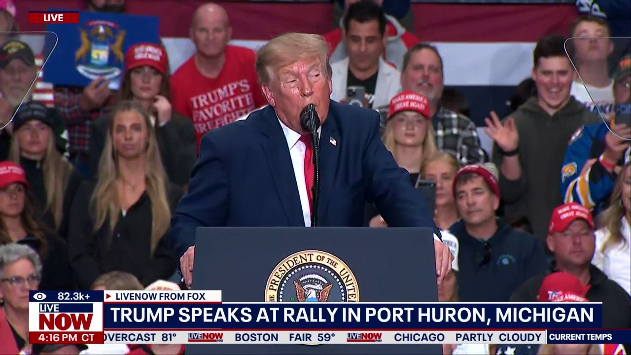 Trump continues campaign blitz in Michigan