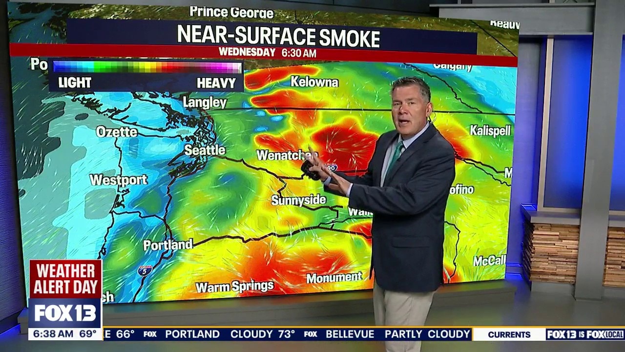 Seattle smoke forecast for Wednesday, July 22