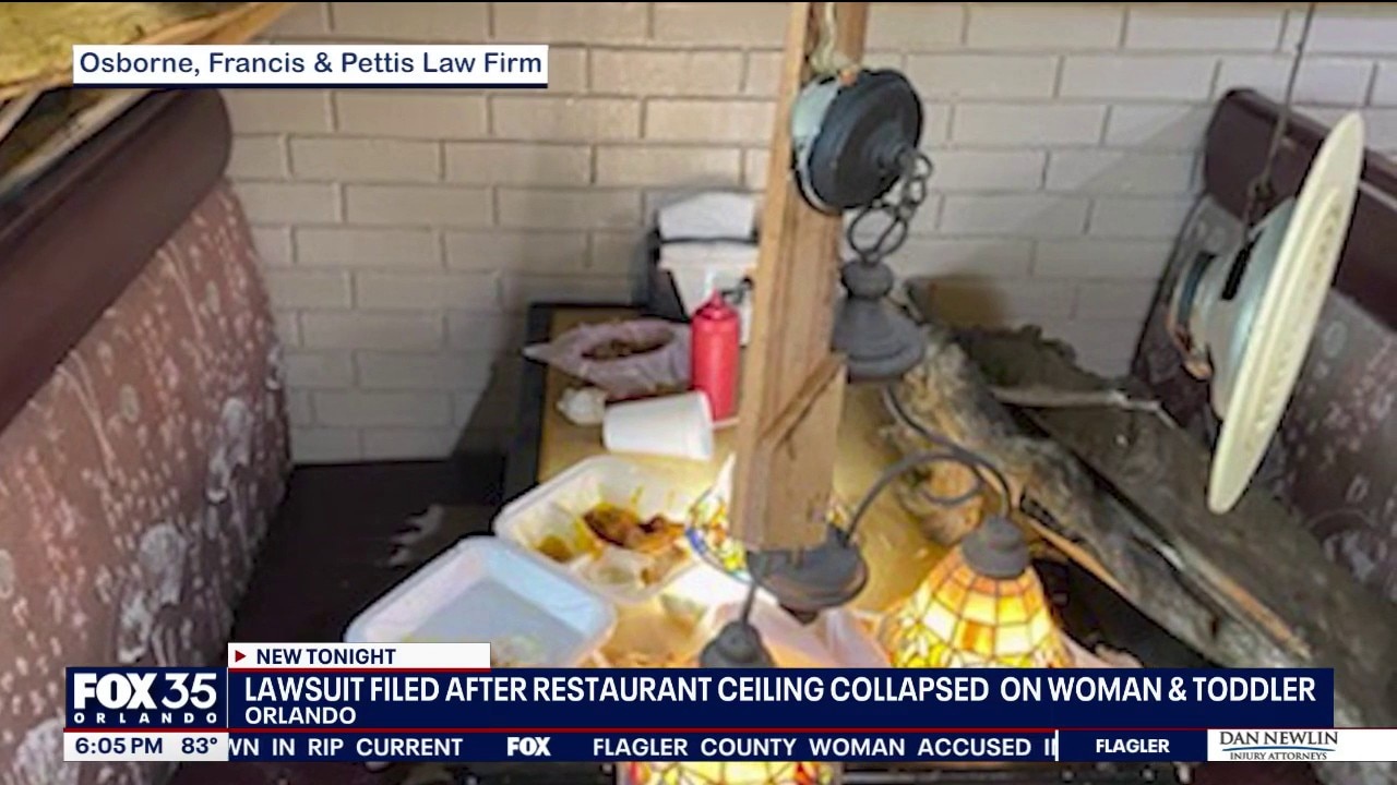 Orlando mother sues restaurant after ceiling collapses during lunch