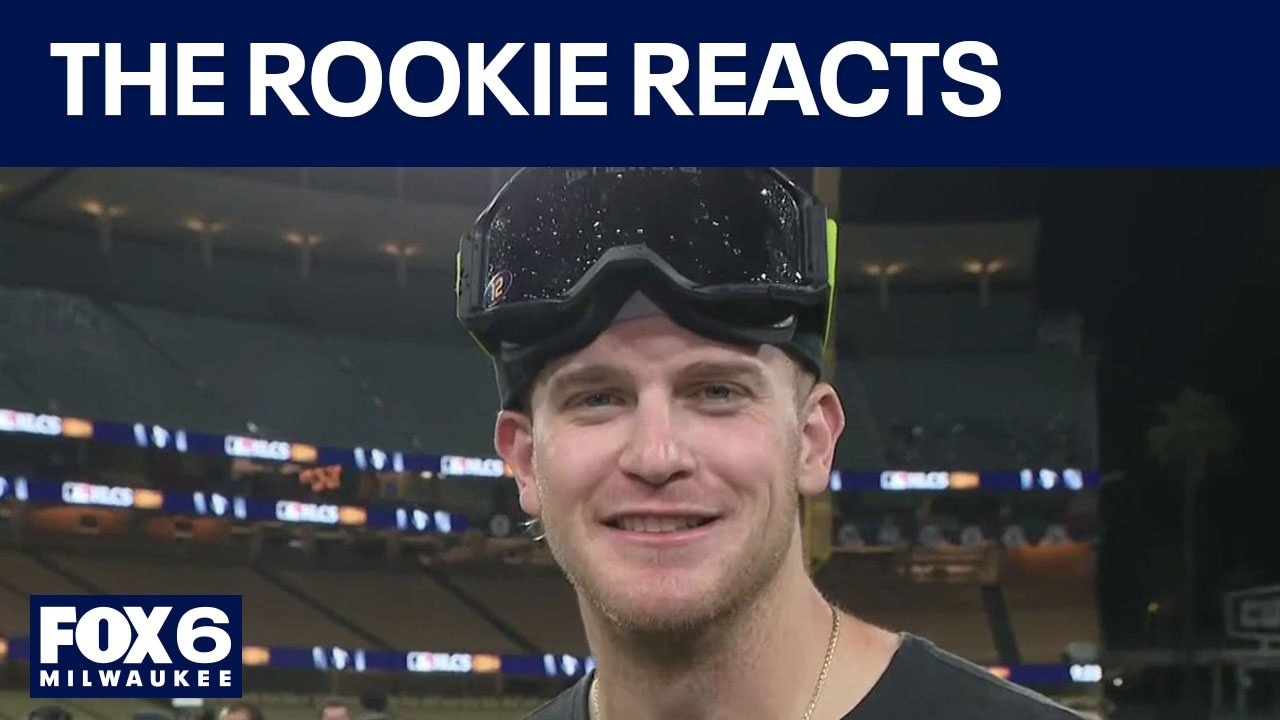 Brewers rookie Cooper Pratt reacts to win