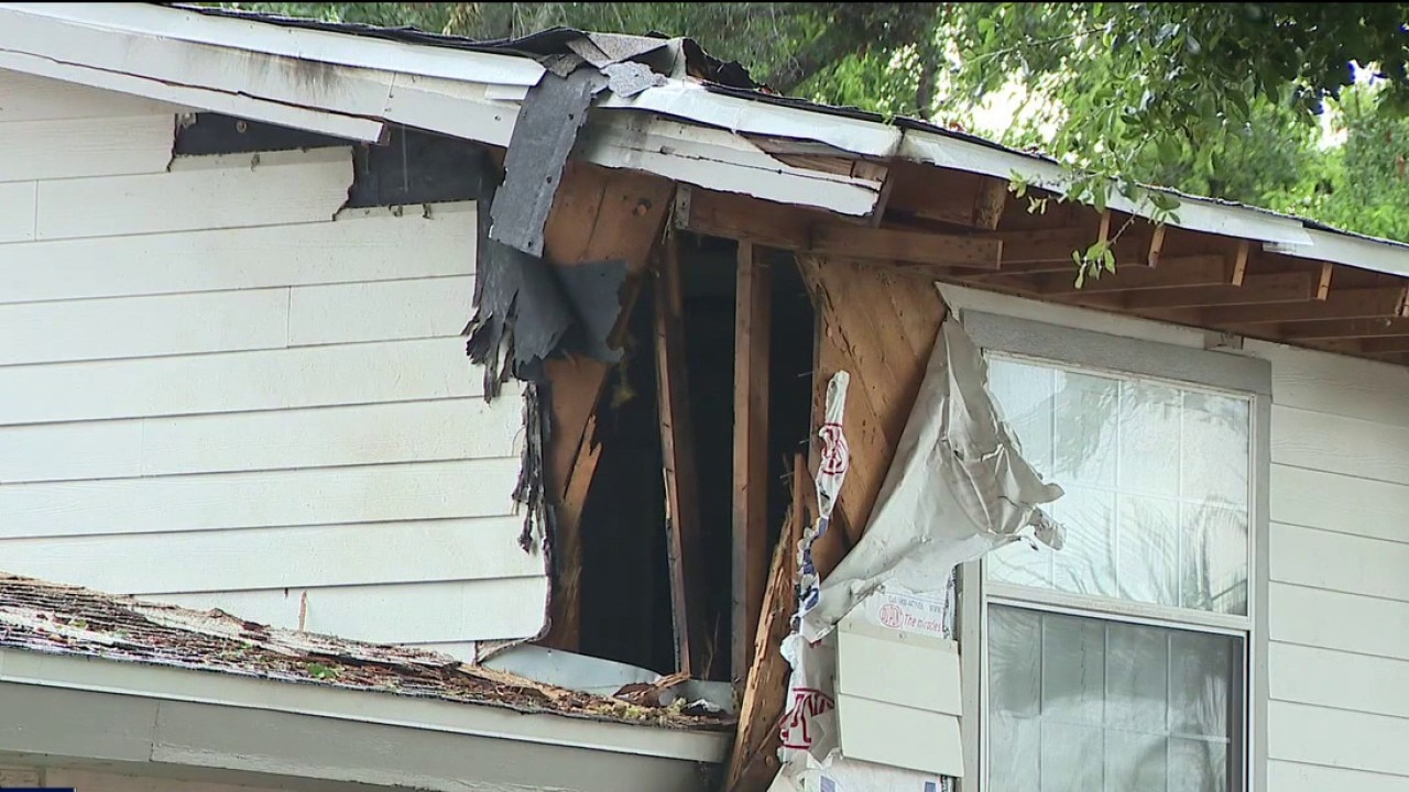 Lightning strikes family's home
