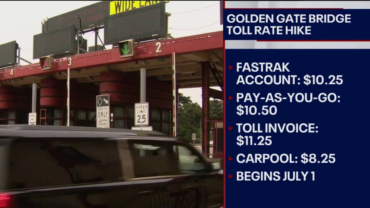Golden Gate Bridge toll rates going up