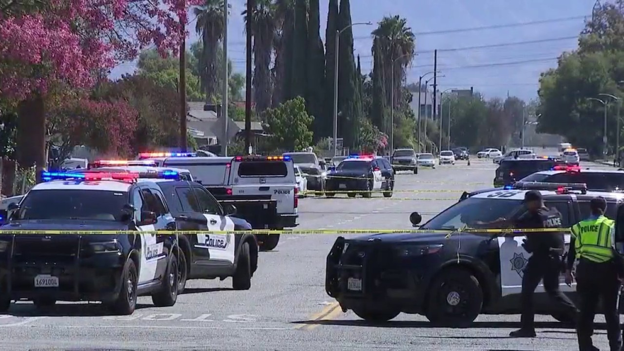 San Bernardino police confront gunfire while rescuing two people
