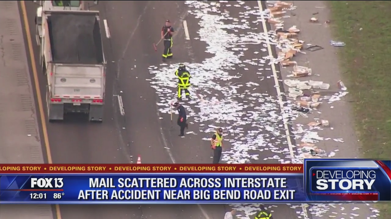 Midday update: Crash scatters mail, delays travelers