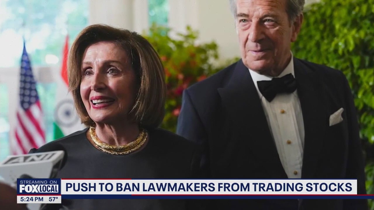 Lawmakers push to ban government officials from trading stocks