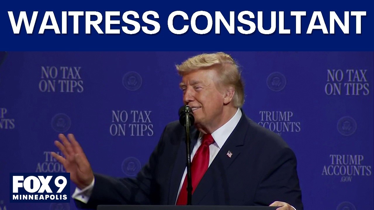 Trumps says waitress credited with no tax on tips