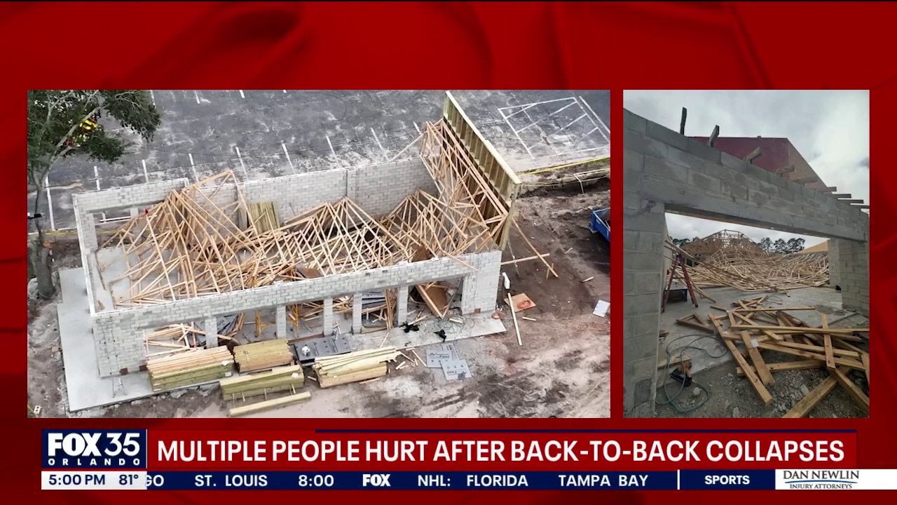 2 structure collapses send 3 to hospital: Officials