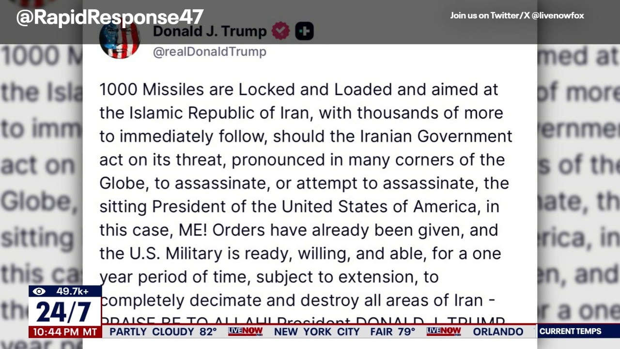Trump threatens Iran after death threats made against him