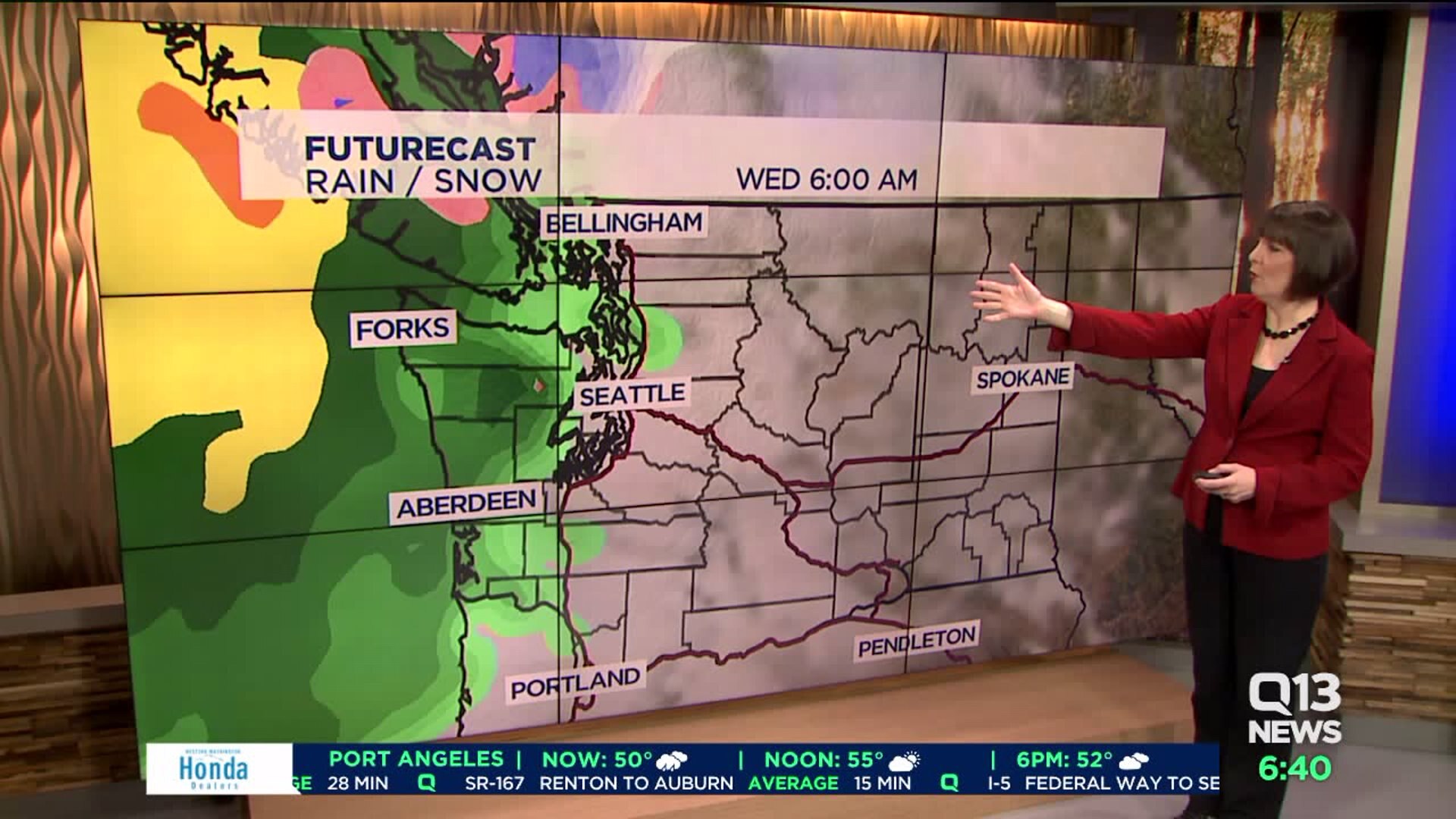 Q13 News forecast for Tuesday