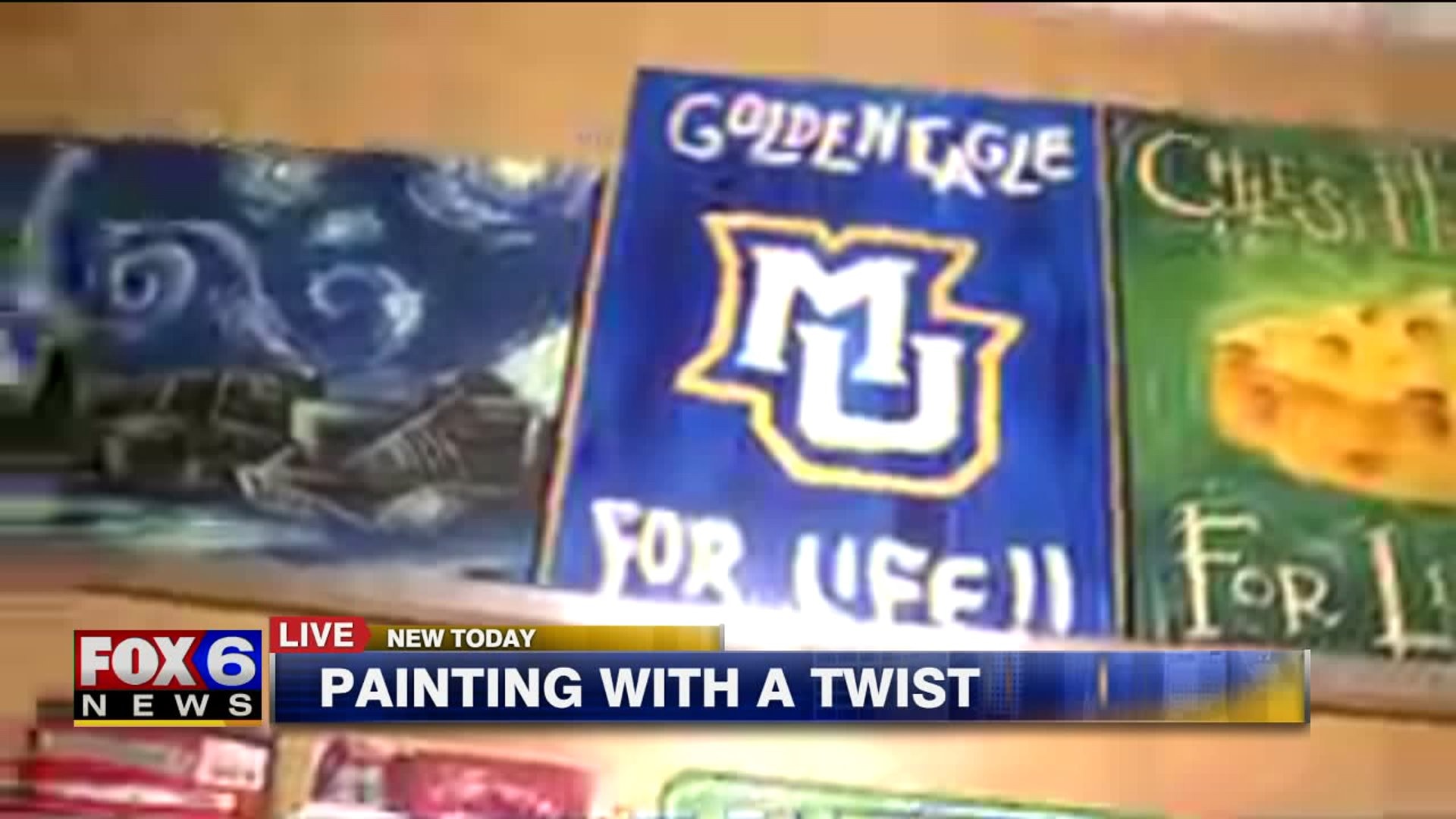 Finishing touches on painting