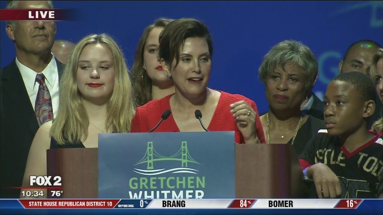 Gretchen Whitmer delivers victory speech after winning Democratic Primary for governor
