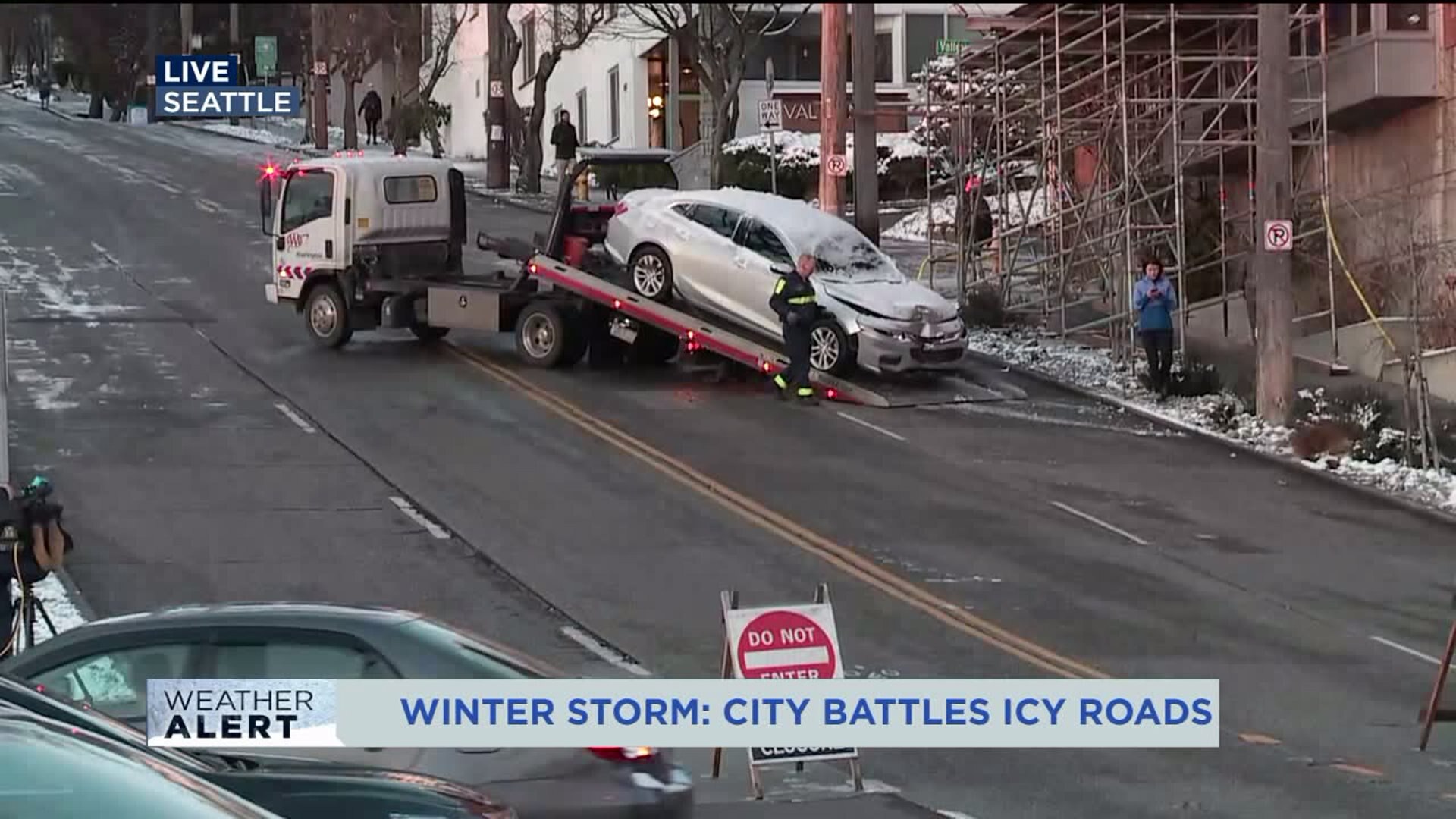 Seattle battles icy roads