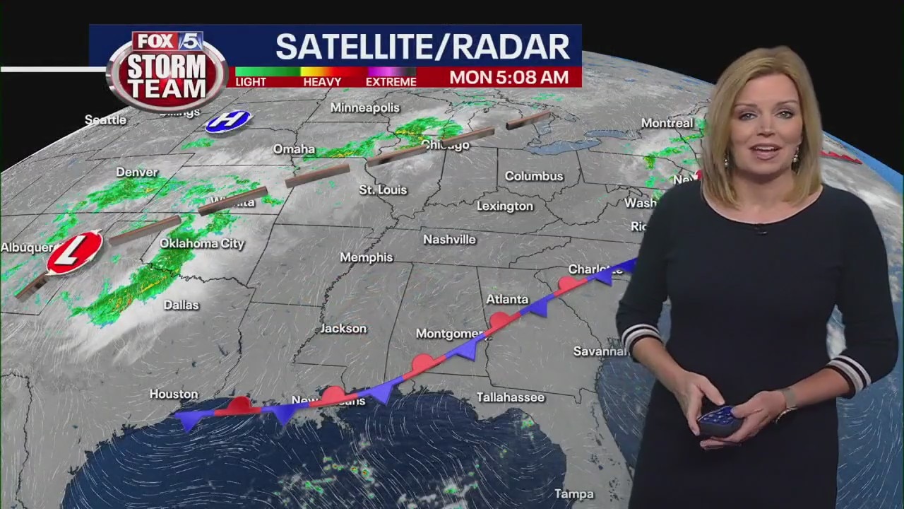 Monday morning weather forecast