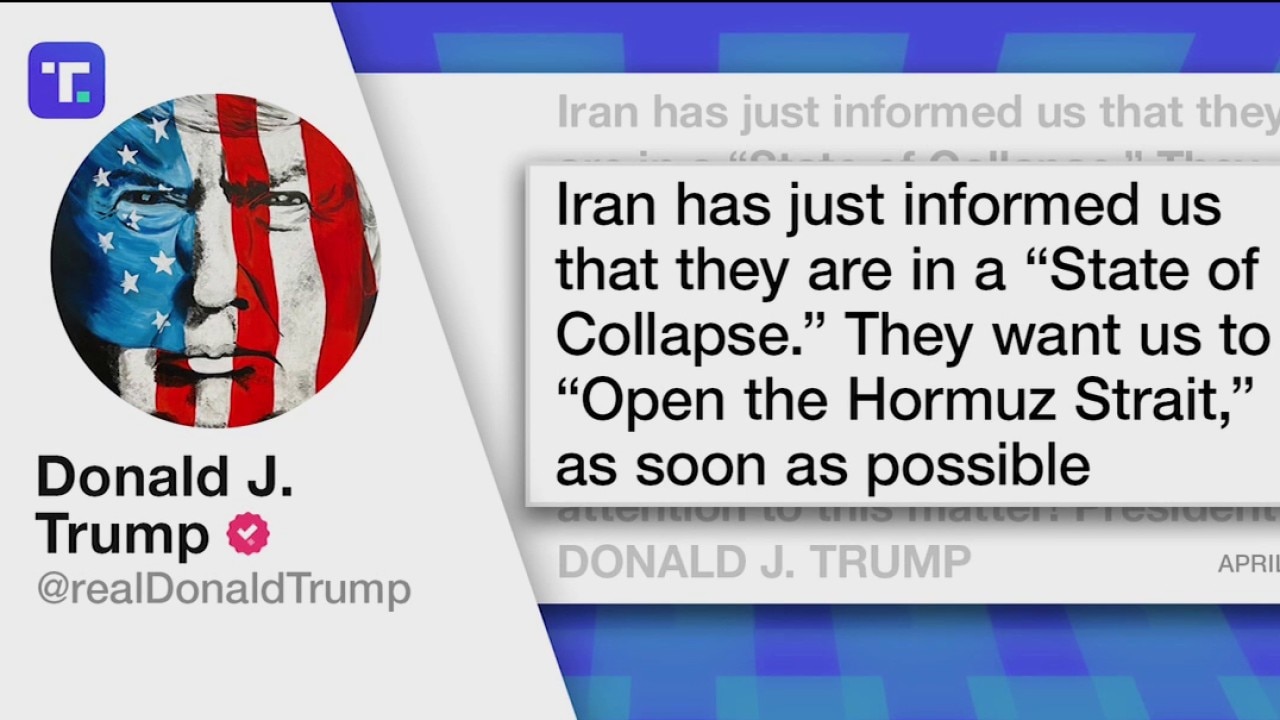 Trump says Iran in 'State of Collapse'
