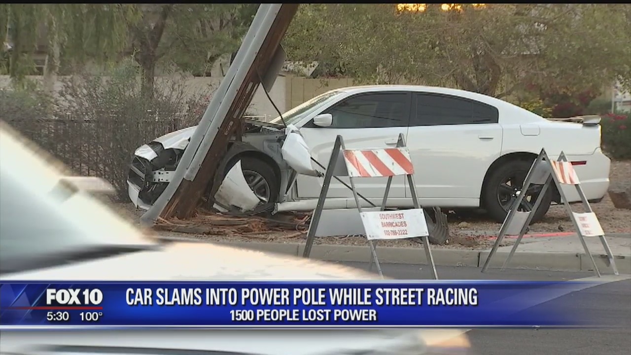 Police: Street-racing may have led to crash, power outage