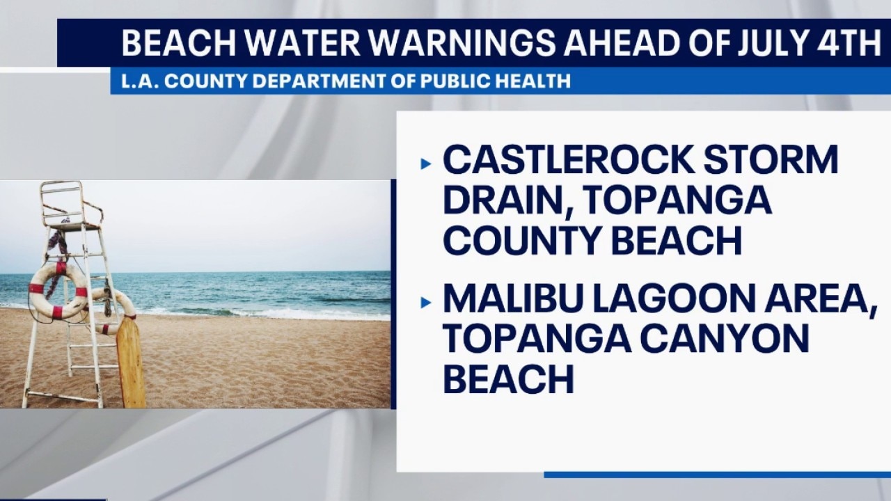 Beach water warnings issued ahead of July 4th