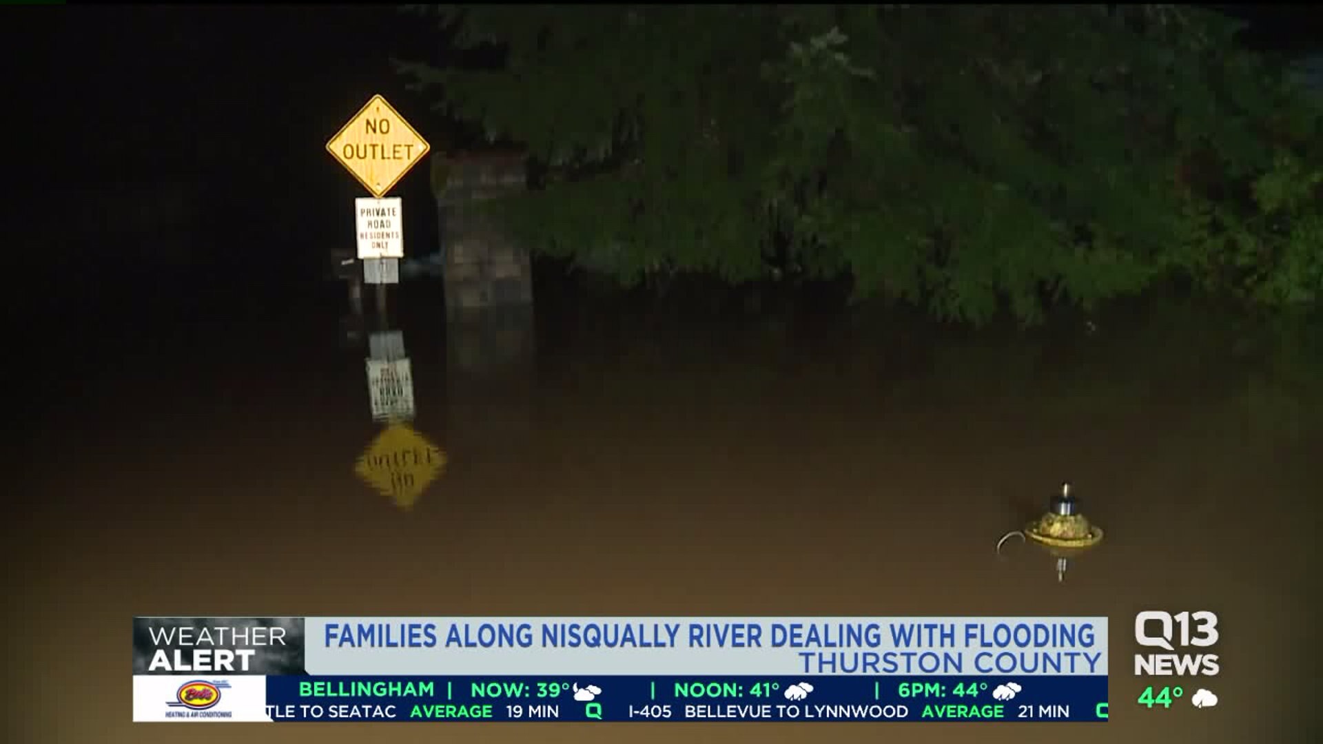 Water reaches homes in Thurston Co. near Nisqually River