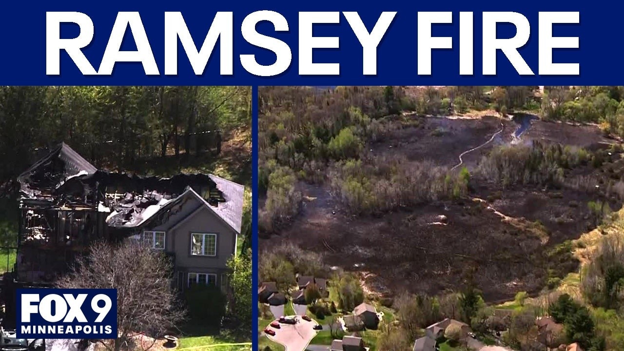 Ramsey fire: House damaged, swamp burned