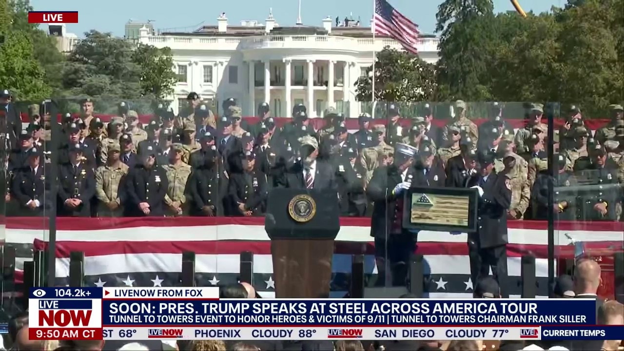 Trump hosts "Steel Across America" event in D.C.