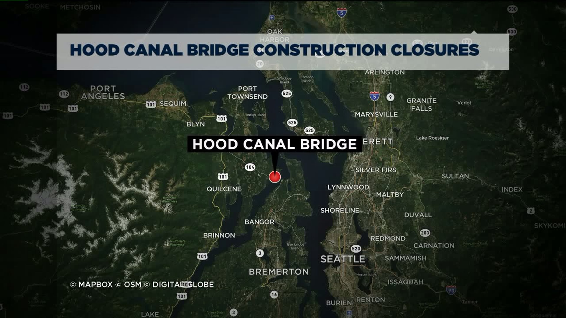Night closures on the Hood Canal Bridge