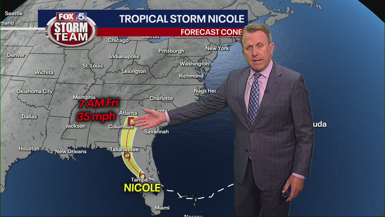 Tracking Nicole: Here's when metro Atlanta could feel effects