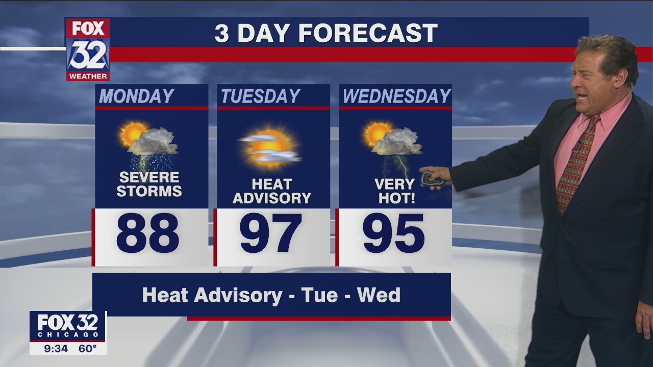 Evening forecast for Chicagoland on June 12th