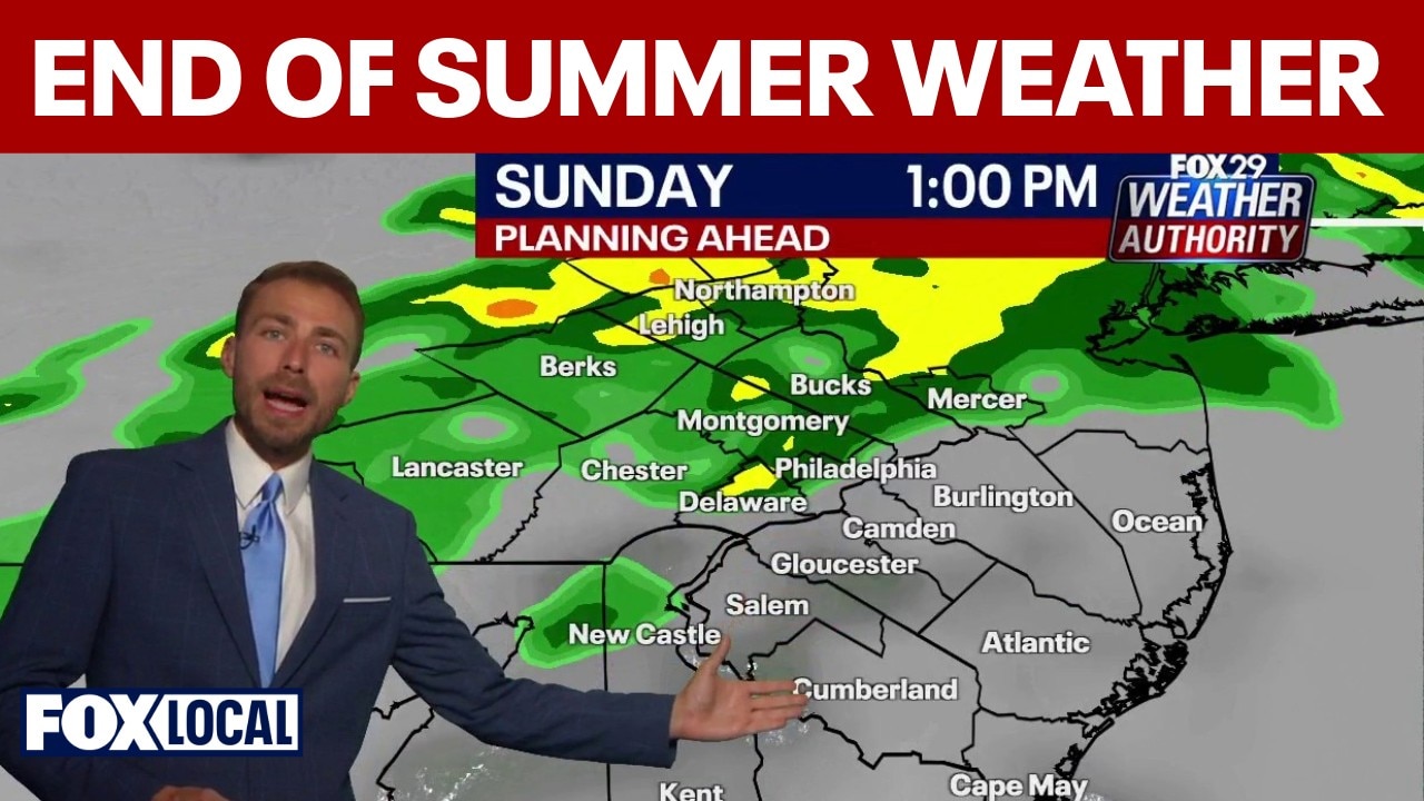 Weather Authority: Rain rolls in Sunday to end summer