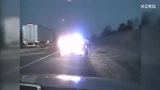 Near-disaster caught on police dashcam
