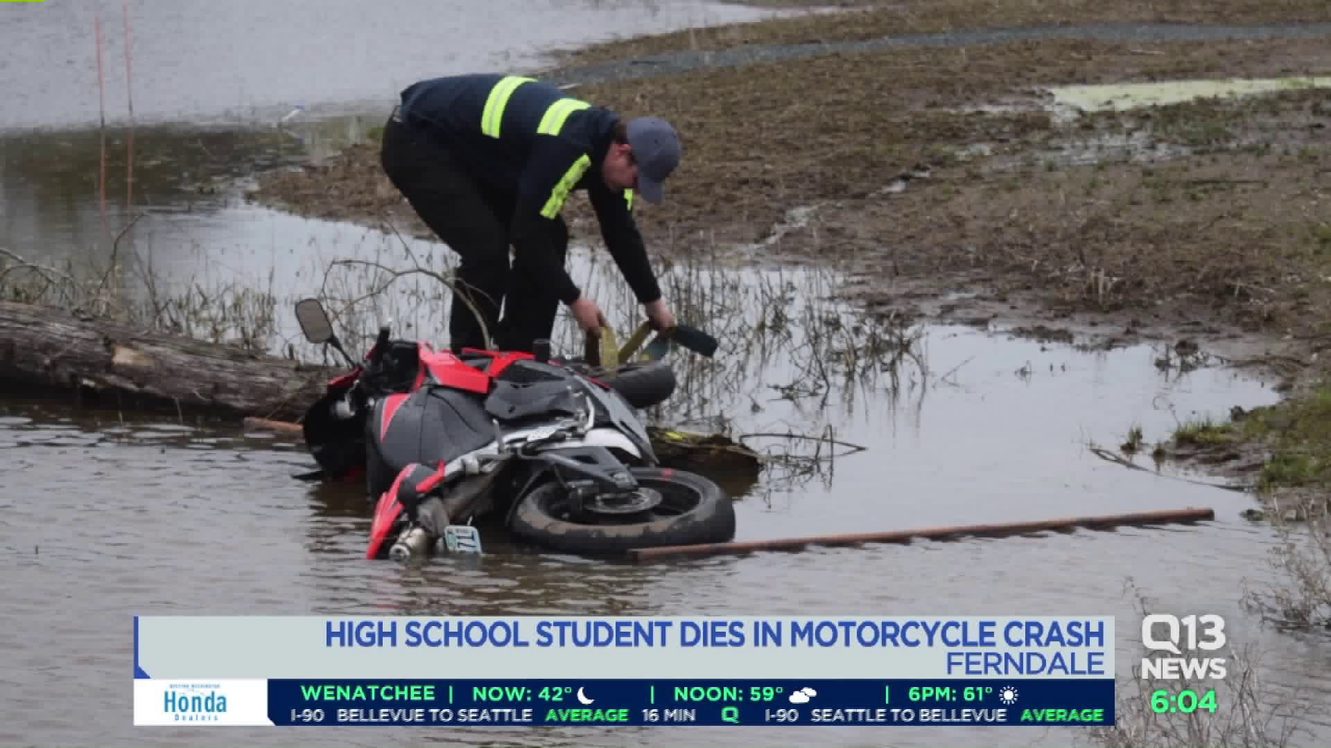 18-year-old taking his first drive on motorcycle killed when he crashes in Ferndale