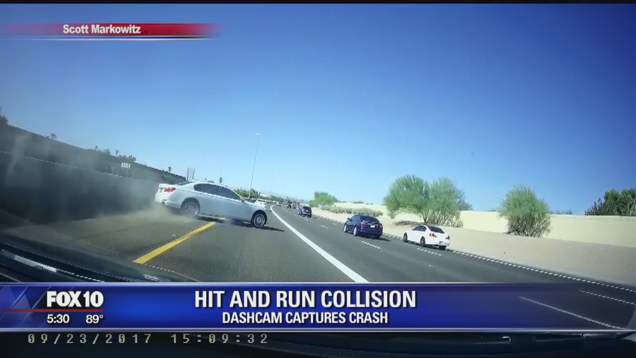 Hit-and-run crash on State Route 51 captured on dashcam