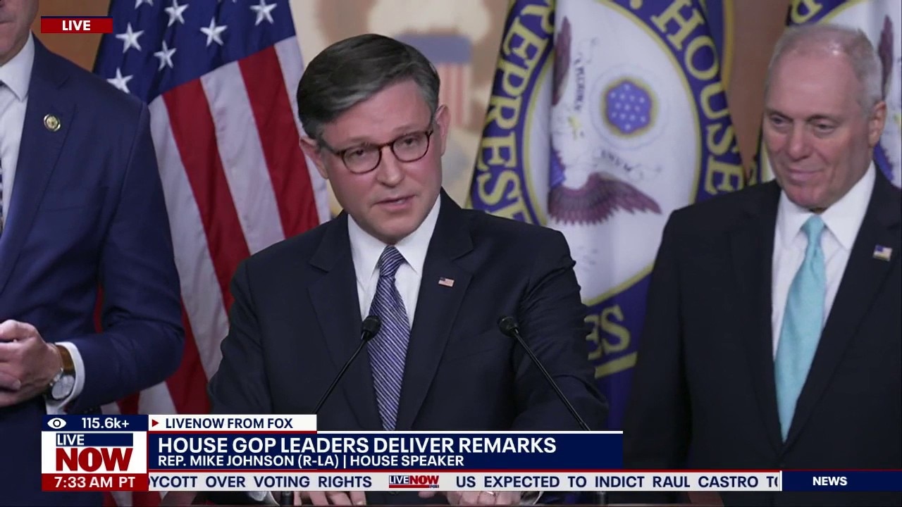 Mike Johnson, House GOP leaders hold press conference