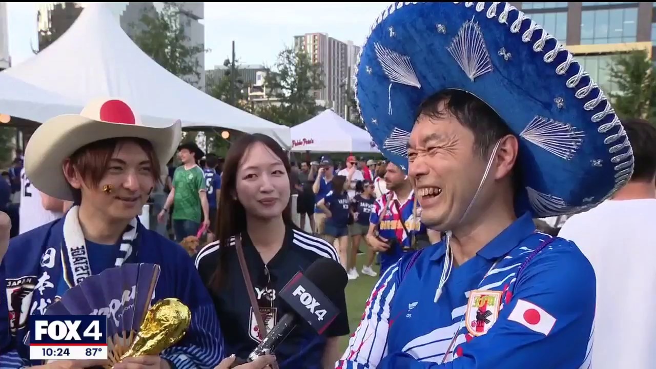 Japan fans hold massive rally in Dallas before final group stage match