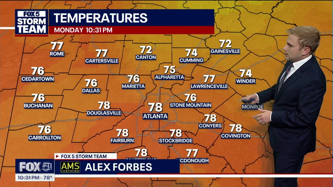 Monday night weather forecast 