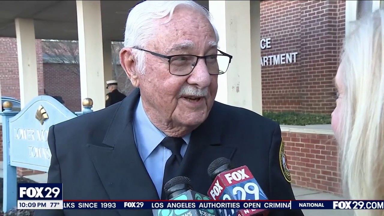 91-year-old Emil Dix honored for 70 years with Huntingdon Valley Fire  