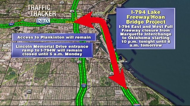 31-hour closure of westbound I-94 lanes begins Friday night