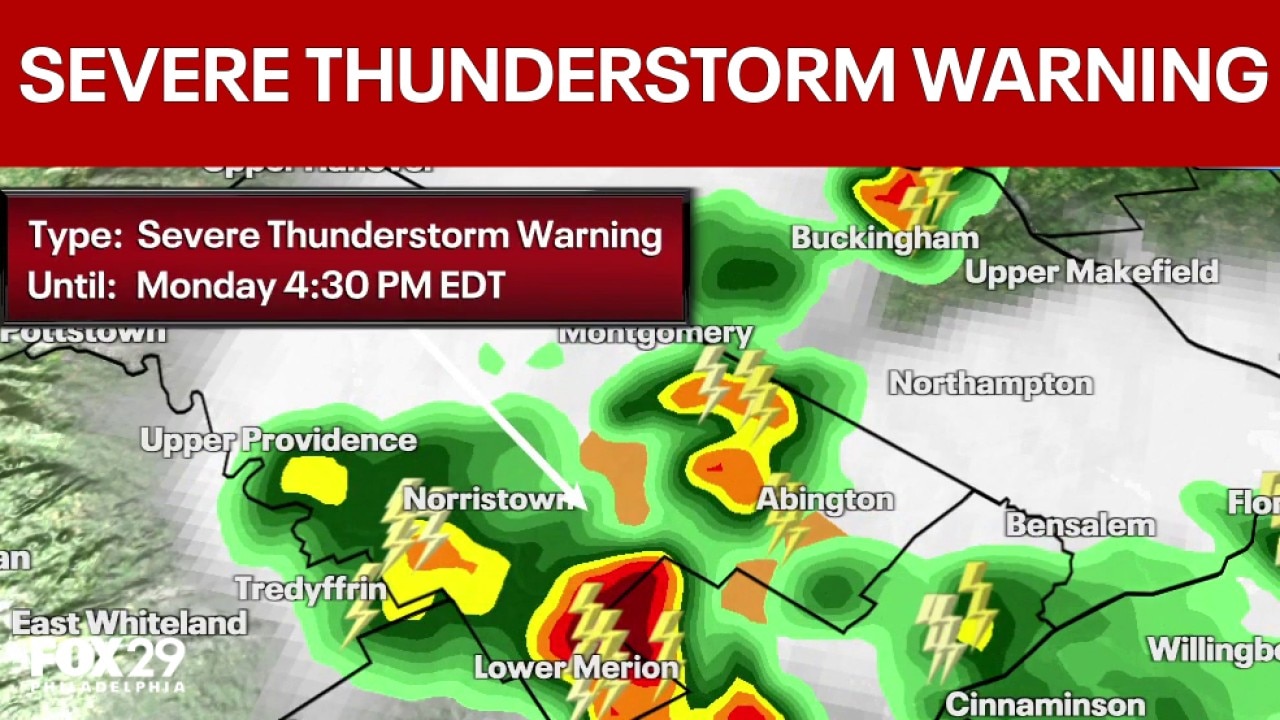 Philadelphia weather: Severe Thunderstorm Warning until 4:30 pm