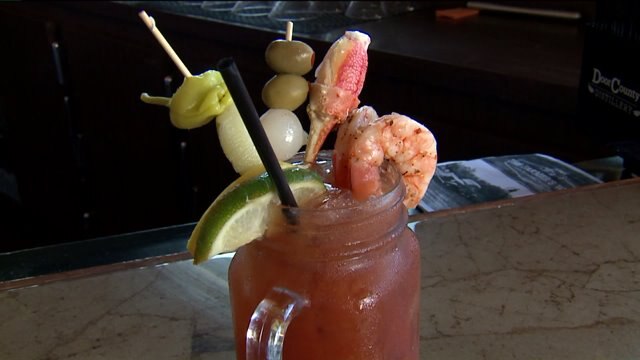 See what goes into the Bloody Mary`s at The Farmer`s Wife