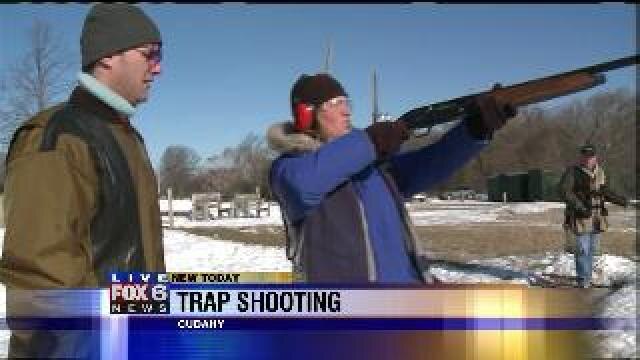 Laura has a blast trap shooting