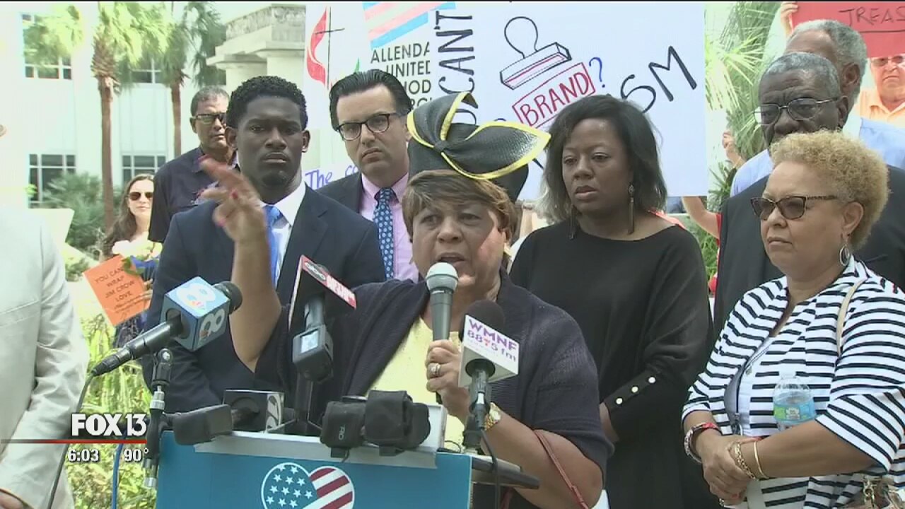 Activists protest Confederate statue decision