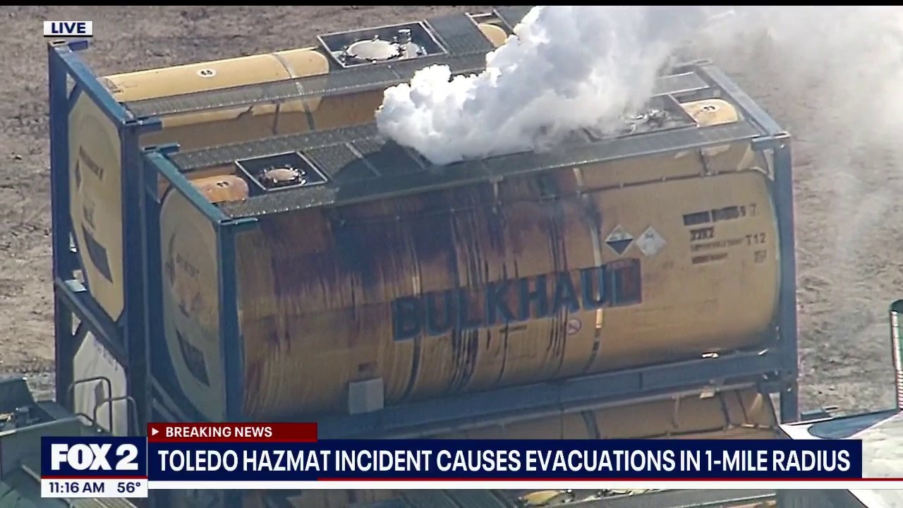 Toledo chemical leak underway, causing nearly 1,000 people to evacuate